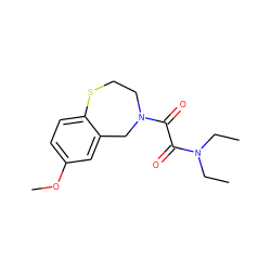 CCN(CC)C(=O)C(=O)N1CCSc2ccc(OC)cc2C1 ZINC000035284296