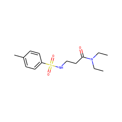 CCN(CC)C(=O)CCNS(=O)(=O)c1ccc(C)cc1 ZINC000003094585