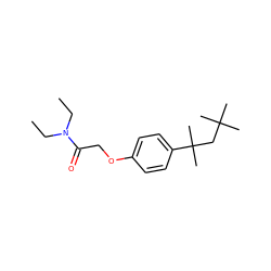 CCN(CC)C(=O)COc1ccc(C(C)(C)CC(C)(C)C)cc1 ZINC000013864669