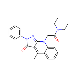 CCN(CC)C(=O)Cn1c2nn(-c3ccccc3)c(=O)c-2c(C)c2ccccc21 ZINC000101449256