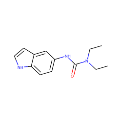 CCN(CC)C(=O)Nc1ccc2[nH]ccc2c1 ZINC000103583171