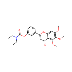 CCN(CC)C(=O)Oc1cccc(-c2cc(=O)c3c(OC)c(OC)c(OC)cc3o2)c1 ZINC000299862090