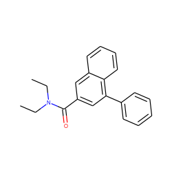 CCN(CC)C(=O)c1cc(-c2ccccc2)c2ccccc2c1 ZINC000013862474