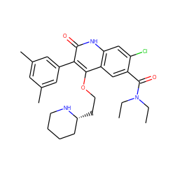 CCN(CC)C(=O)c1cc2c(OCC[C@@H]3CCCCN3)c(-c3cc(C)cc(C)c3)c(=O)[nH]c2cc1Cl ZINC000027517829