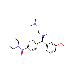 CCN(CC)C(=O)c1ccc([C@H](c2cccc(OC)c2)N(C)CCN(C)C)cc1 ZINC000022939521