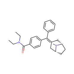 CCN(CC)C(=O)c1ccc(C(=C2C[C@@H]3CC[C@H](C2)N3C)c2ccccc2)cc1 ZINC000026184043