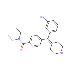 CCN(CC)C(=O)c1ccc(C(=C2CCNCC2)c2cccc(N)c2)cc1 ZINC000001486092