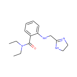 CCN(CC)C(=O)c1ccccc1NCC1=NCCN1 ZINC000013437781