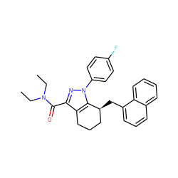 CCN(CC)C(=O)c1nn(-c2ccc(F)cc2)c2c1CCC[C@@H]2Cc1cccc2ccccc12 ZINC000026571017