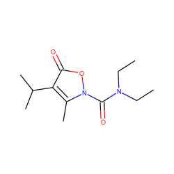 CCN(CC)C(=O)n1oc(=O)c(C(C)C)c1C ZINC000026846415