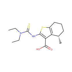 CCN(CC)C(=S)Nc1sc2c(c1C(=O)O)[C@@H](C)CCC2 ZINC000042920651