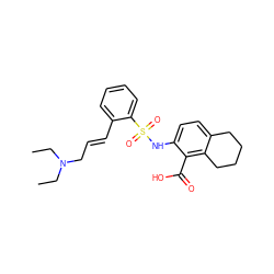 CCN(CC)C/C=C/c1ccccc1S(=O)(=O)Nc1ccc2c(c1C(=O)O)CCCC2 ZINC000013986706