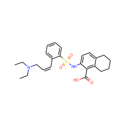 CCN(CC)C/C=C\c1ccccc1S(=O)(=O)Nc1ccc2c(c1C(=O)O)CCCC2 ZINC000014964834