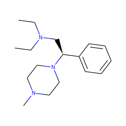 CCN(CC)C[C@@H](c1ccccc1)N1CCN(C)CC1 ZINC000028526163