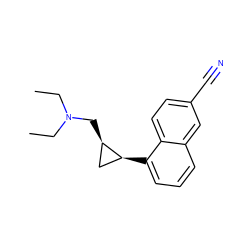 CCN(CC)C[C@@H]1C[C@@H]1c1cccc2cc(C#N)ccc12 ZINC000028960331