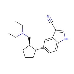 CCN(CC)C[C@@H]1CCC[C@H]1c1ccc2[nH]cc(C#N)c2c1 ZINC000038684213