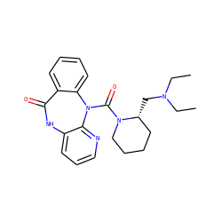 CCN(CC)C[C@@H]1CCCCN1C(=O)N1c2ccccc2C(=O)Nc2cccnc21 ZINC000029410259