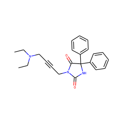 CCN(CC)CC#CCN1C(=O)NC(c2ccccc2)(c2ccccc2)C1=O ZINC000002035934