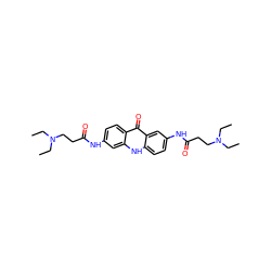 CCN(CC)CCC(=O)Nc1ccc2c(=O)c3cc(NC(=O)CCN(CC)CC)ccc3[nH]c2c1 ZINC000095606617