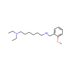 CCN(CC)CCCCCCNCc1ccccc1OC ZINC000013738772