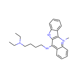 CCN(CC)CCCCNc1c2ccccc2[n+](C)c2c1[nH]c1ccccc12 ZINC000064540917