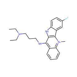 CCN(CC)CCCNc1c2ccccc2[n+](C)c2c1[nH]c1ccc(F)cc12 ZINC000040421353