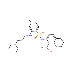 CCN(CC)CCCNc1cc(C)ccc1S(=O)(=O)Nc1ccc2c(c1C(=O)O)CCCC2 ZINC000014964595