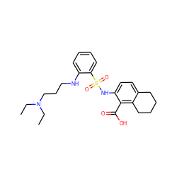 CCN(CC)CCCNc1ccccc1S(=O)(=O)Nc1ccc2c(c1C(=O)O)CCCC2 ZINC000014964439