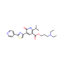 CCN(CC)CCCOC(=O)c1cc(-c2csc(-c3ccncc3)n2)c(=O)[nH]c1C(C)C ZINC000045253803