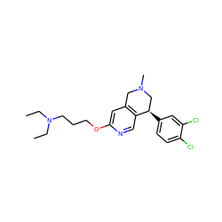 CCN(CC)CCCOc1cc2c(cn1)[C@H](c1ccc(Cl)c(Cl)c1)CN(C)C2 ZINC000028825292