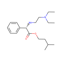 CCN(CC)CCN[C@H](C(=O)OCCC(C)C)c1ccccc1 ZINC000019369227