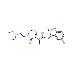 CCN(CC)CCN1CCc2[nH]c(/C=C3\C(=O)Nc4ccc(Br)cc43)c(C)c2C1=O ZINC000064436888