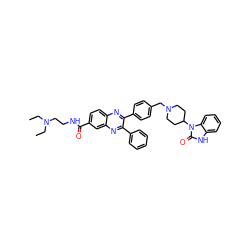 CCN(CC)CCNC(=O)c1ccc2nc(-c3ccc(CN4CCC(n5c(=O)[nH]c6ccccc65)CC4)cc3)c(-c3ccccc3)nc2c1 ZINC000003925816