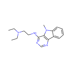 CCN(CC)CCNc1ncnc2c3ccccc3n(C)c12 ZINC000005516422