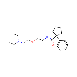 CCN(CC)CCOCCNC(=O)C1(c2ccccc2)CCCC1 ZINC000013737819