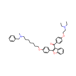 CCN(CC)CCOc1ccc(C(=O)c2c(-c3ccc(OCCCCCCCN(C)Cc4ccccc4)cc3)oc3ccccc23)cc1 ZINC000095576134