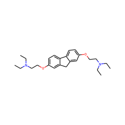 CCN(CC)CCOc1ccc2c(c1)Cc1cc(OCCN(CC)CC)ccc1-2 ZINC000004350342