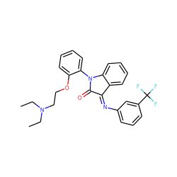 CCN(CC)CCOc1ccccc1N1C(=O)/C(=N/c2cccc(C(F)(F)F)c2)c2ccccc21 ZINC000036185058