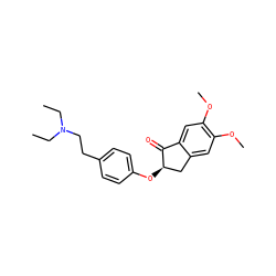 CCN(CC)CCc1ccc(O[C@@H]2Cc3cc(OC)c(OC)cc3C2=O)cc1 ZINC000040847399