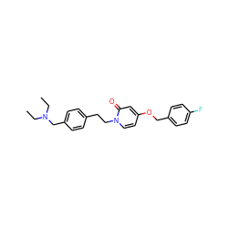 CCN(CC)Cc1ccc(CCn2ccc(OCc3ccc(F)cc3)cc2=O)cc1 ZINC000043152398