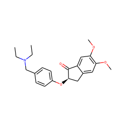 CCN(CC)Cc1ccc(O[C@@H]2Cc3cc(OC)c(OC)cc3C2=O)cc1 ZINC000028339022