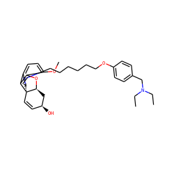 CCN(CC)Cc1ccc(OCCCCCCN2CC[C@@]34C=C[C@H](O)C[C@@H]3Oc3c(OC)ccc(c34)C2)cc1 ZINC000044430540