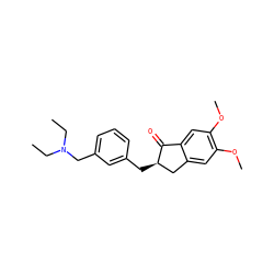 CCN(CC)Cc1cccc(C[C@@H]2Cc3cc(OC)c(OC)cc3C2=O)c1 ZINC000040898880