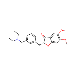 CCN(CC)Cc1cccc(C[C@H]2Oc3cc(OC)c(OC)cc3C2=O)c1 ZINC000040914447