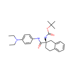 CCN(CC)c1ccc(NC(=O)[C@@]2(NC(=O)OC(C)(C)C)CCc3ccccc3C2)cc1 ZINC000013586593