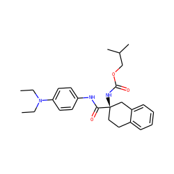 CCN(CC)c1ccc(NC(=O)[C@@]2(NC(=O)OCC(C)C)CCc3ccccc3C2)cc1 ZINC000013586595