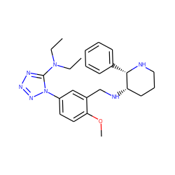 CCN(CC)c1nnnn1-c1ccc(OC)c(CN[C@H]2CCCN[C@H]2c2ccccc2)c1 ZINC000025975046