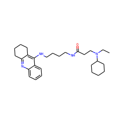 CCN(CCC(=O)NCCCCNc1c2c(nc3ccccc13)CCCC2)C1CCCCC1 ZINC000299829840