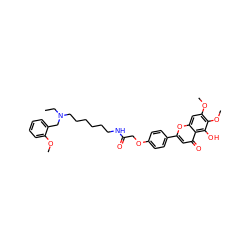 CCN(CCCCCCNC(=O)COc1ccc(-c2cc(=O)c3c(O)c(OC)c(OC)cc3o2)cc1)Cc1ccccc1OC ZINC001772606661