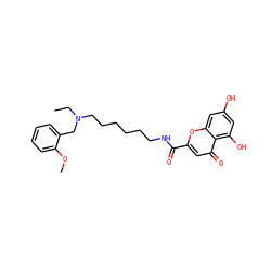 CCN(CCCCCCNC(=O)c1cc(=O)c2c(O)cc(O)cc2o1)Cc1ccccc1OC ZINC000299859296